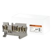 Зажим клеммный безвинтовой (ЗКБ) 3 вывода 2,5 мм2 31А серый TDM