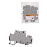 Зажим клеммный безвинтовой ЗКБ быстрого зажима двухуровневый 2,5 мм2 24А серый (Ph-C PTTB 2,5) TDM