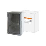 Бокс пластиковый ЩМП-0-1, прозр., крышка, ABS, IP65, -45 до +75 С, навесной, (300x200x130) TDM
