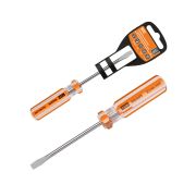 Отвертка шлицевая, прозрачная рукоятка, углеродистая сталь, тип SL5.0 x 75 мм, серия «Гранит» TDM