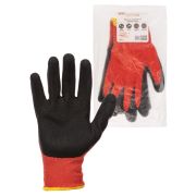 Перчатки полиэфирные «Контакт-Хард», рельефное латексное покрытие, 8, 15 кл., 56-57 г, 1 пара, TDM