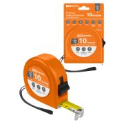 Рулетка, длина 10 м, стальная лента, ширина 25 мм, пластиковый корпус, «Гранит» TDM