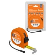 Рулетка, длина 5 м, стальная лента, ширина 19 мм, прорезиненное покрытие, магнит, «Рубин» TDM