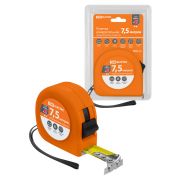 Рулетка, длина 7.5 м, стальная лента, ширина 25 мм, прорезиненное покрытие, магнит, «Рубин» TDM