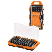 Набор бит №4, 66 бит: SL, PH, PZ, HEX, TORX, SQ,  удлинитель, сталь CR-V, в пласт. держ.«Алмаз» TDM