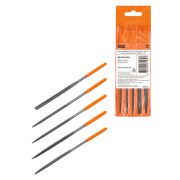 Набор надфилей 5 шт, Ø4 мм, длина 160 мм, пластиковая рукоятка, «Рубин» TDM