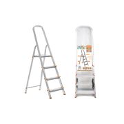 Стремянка алюминиевая СА4, 4 ступени, усиленный профиль h=780 мм, Народная