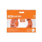 Удлинитель-шнур силовой УШ10 TDM (штепс. гнездо, 10м ПВС 2х1,0) У-12006