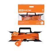 Удлинитель-шнур силовой на рамке УШ6 TDM (штепс. гнездо, 30м ПВС 2х0,75) У-11002