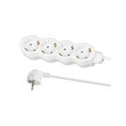 Удлинитель бытовой «Люкс» УЛ04 4 гнезда, 10м, с/з, с з/ш, ПВС 3х1мм2 16А/250В бело-серый TDM