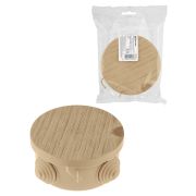 Распаячная коробка ОП D85х40мм, крышка, «ЭКО» (сосна), IP54, 4вх.  инд. штрихкод TDM