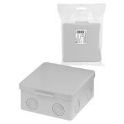 Распаячная коробка ОП 100х100х55мм, крышка, IP54, 8вх., без гермовводов, инд. штрихкод TDM