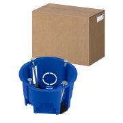 Установочная коробка СП D68х45мм, саморезы, пл. лапки, синяя, IP20, TDM