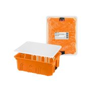 Распаячная коробка СП 120х92х45мм, крышка, пл. лапки, IP20, инд. штрихкод, TDM