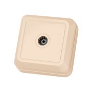 Розетка TВ простая (0-2400 Гц, «мама») открытой установки, IP20 сл. кость «Ладога» TDM