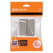 Выключатель 2-кл. открытой установки IP54 10А серый «Вуокса» TDM