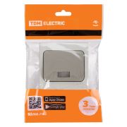 Выключатель 1-кл. с подсветкой скрытой установки IP54 10А серый «Вуокса» TDM