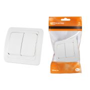 Выключатель 2-кл. 10А белый «Валдай» TDM