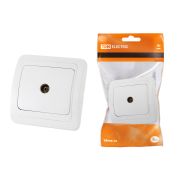 Розетка TV простая (0-2400 Гц,  «мама») белая «Валдай» TDM