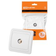 Розетка TV (SAT) F-типа белая «Валдай» TDM