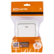 Перекрестный выключатель 1-кл. 10А белый «Валдай» TDM