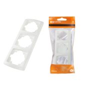 Рамка 3-х постовая горизонтальная белая «Онега» TDM