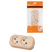 Колодка розеточная 2 гнезда 2П б/з 10А 250В «Эко» (сосна) TDM