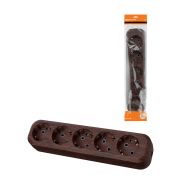 Колодка розеточная 5 гнезд 2П+3 16А 250В «Эко» (бук) TDM