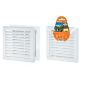 Решетка разъемная с москитной сеткой, белая, 180х180 TDM