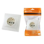 Розетка 2П+З 16А 250В белая «Таймыр» TDM