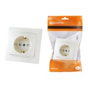 Розетка 2П+З с защ. шт. 16А 250В белая «Таймыр» TDM