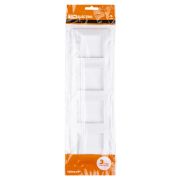 Рамка 4-х постовая вертикальная белая «Таймыр» TDM