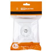 Розетка телевизионная типа F (SAT) белая «Таймыр» TDM