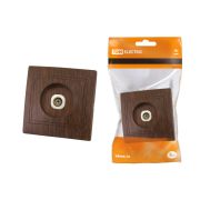 Розетка телевизионная простая (0-2400МГц, «мама») «ЭКО» (бук) «Таймыр» TDM