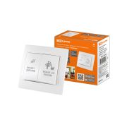 Переключатель с кнопкой «Не беспокоить» и «Уборка» белая «Таймыр» TDM