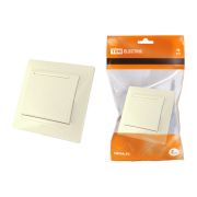 Розетка 2П+З 16А 250В IP44 с защ. шт. с крышкой сл. кость «Лама» TDM