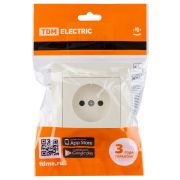 Розетка 2П 10А 250В сл. кость «Лама» TDM