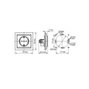 Розетка 2П+З 16А 250В сл. кость «Лама» TDM