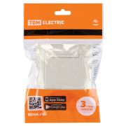 Розетка 2П+З 16А 250В IP44 с крышкой сл. кость «Лама» TDM