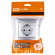 Розетка 2П+З 16А 250В серебр. металлик «Лама» TDM