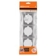 Рамка 3-х постовая горизонтальная серебр. металлик «Лама» TDM