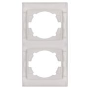 Рамка 2-х постовая вертикальная серебр. металлик «Лама» TDM