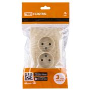 Розетка двойная 2П 10А 250В с защ. шт. сосна «Лама» TDM