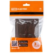 Выключатель 2 кл. с подсветкой 10А венге «Лама» TDM