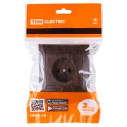 Розетка 2П 10А 250В с защ. шт. венге «Лама» TDM