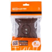 Розетка телевизионная простая (0-2400МГц, «мама») венге «Лама» TDM