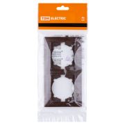 Рамка 2-х постовая горизонтальная венге «Лама» TDM