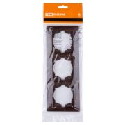 Рамка 3-х постовая горизонтальная венге «Лама» TDM