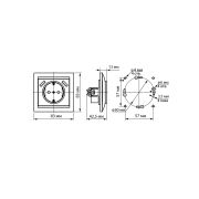 Розетка 2П+З 16А 250В + 2 USB порта 2,1А 5В венге «Лама» TDM