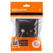 Розетка TV («мама») + SAT (F-разъем) 0-2400МГц шоколад «Лама» TDM